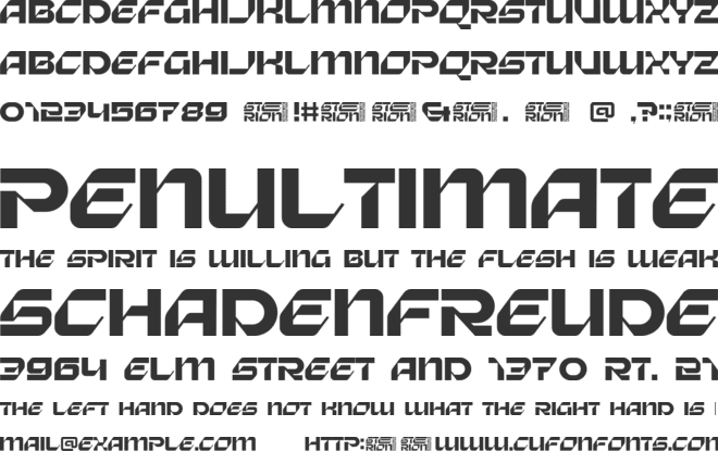 Sterion font preview