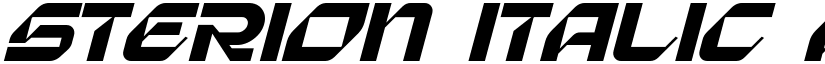 Sterion Italic font