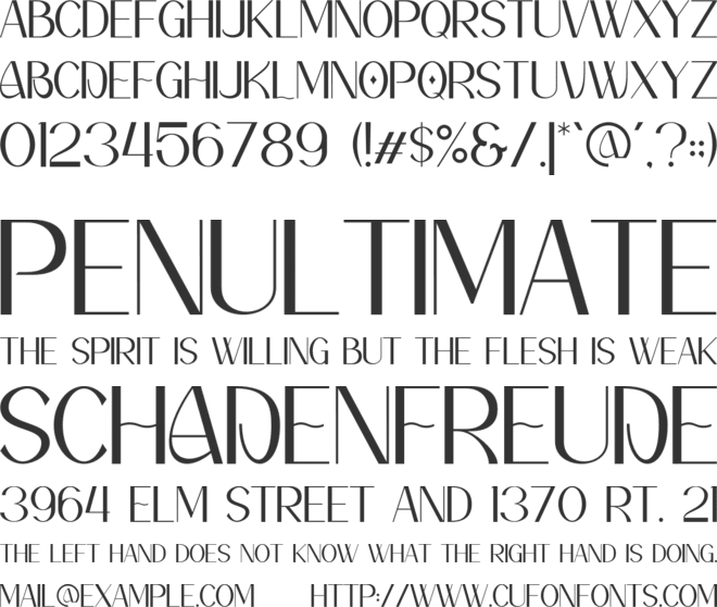 Bonsad font preview