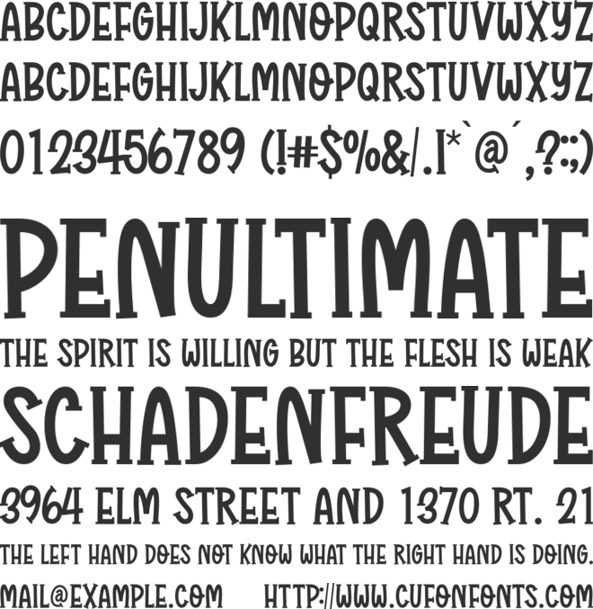 Bunny font preview