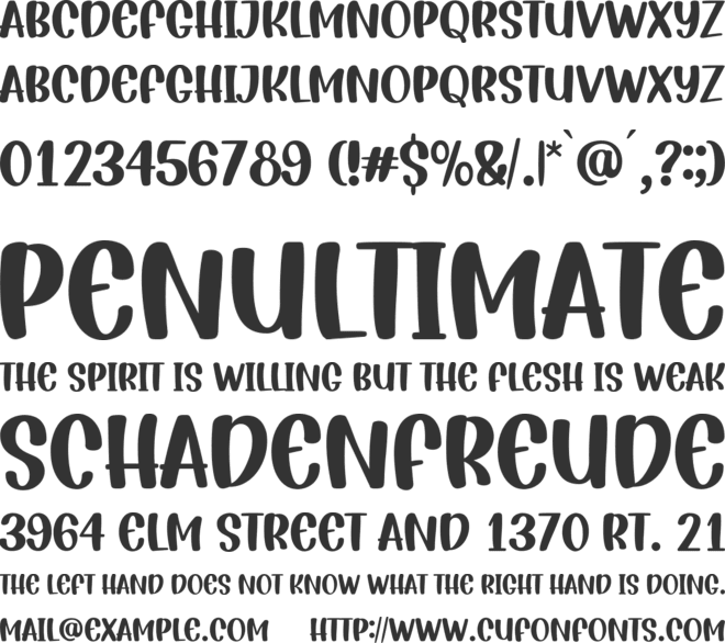 Pretty Shine font preview