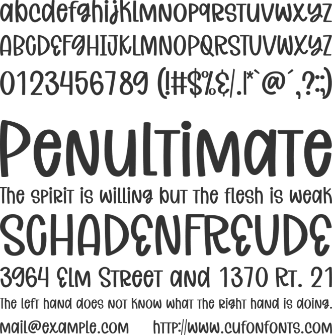 Lucky Farmer font preview