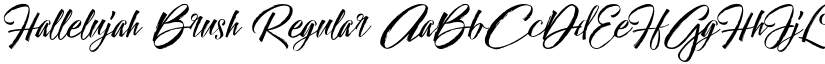 Hallelujah Brush Regular font