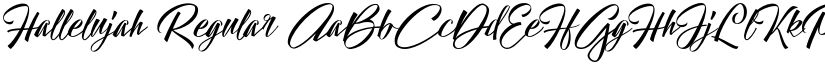 Hallelujah Regular font