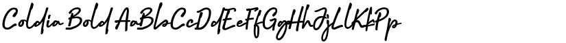 Coldia Bold font