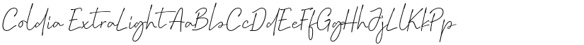 Coldia ExtraLight font