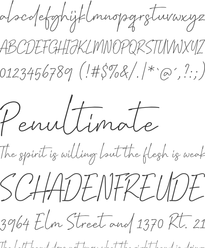 Coldia font preview