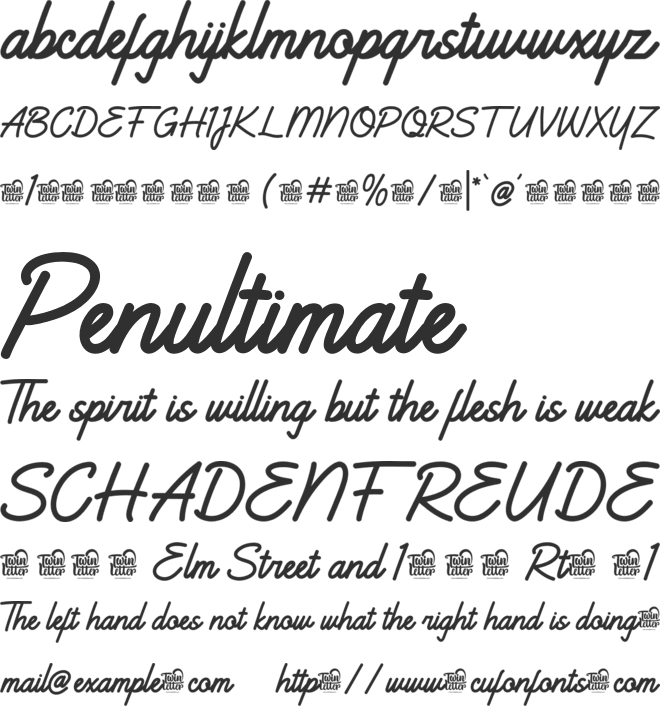 Bashats Trial font preview