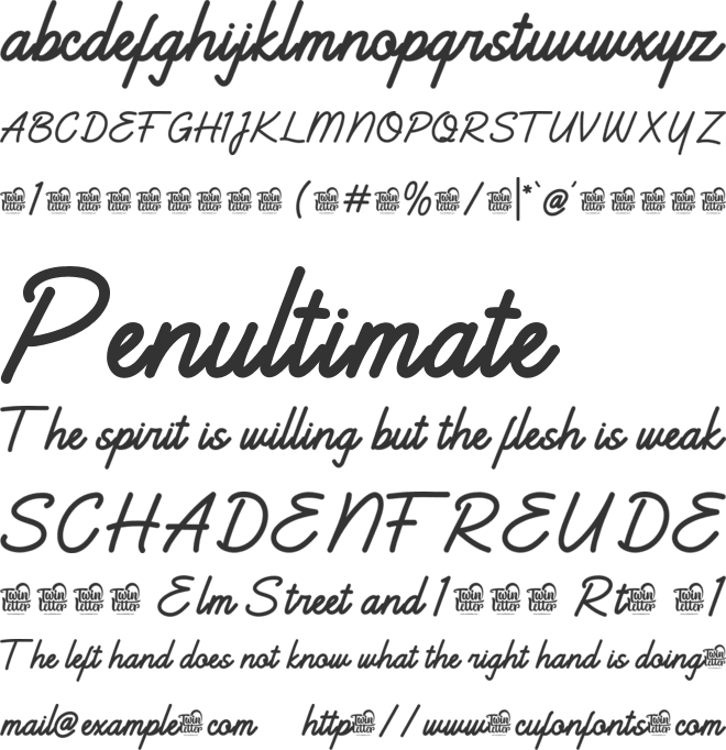 Bashats Trial font preview