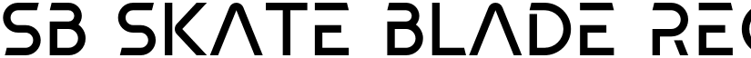 SB Skate blade Regular font