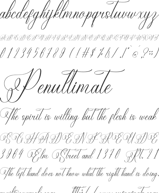 Eladorna Gladiota font preview