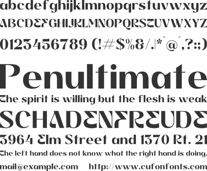 Epstonik font preview