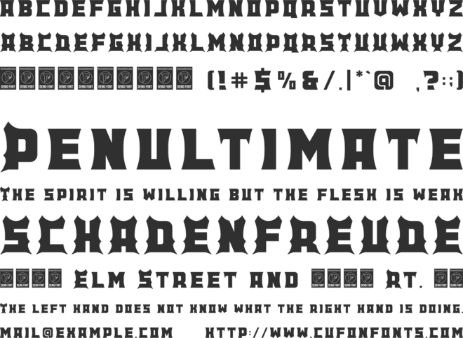 Outlance font preview