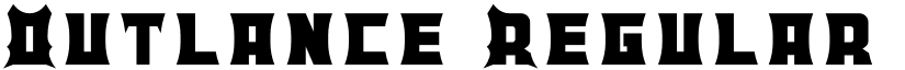 Outlance Regular font