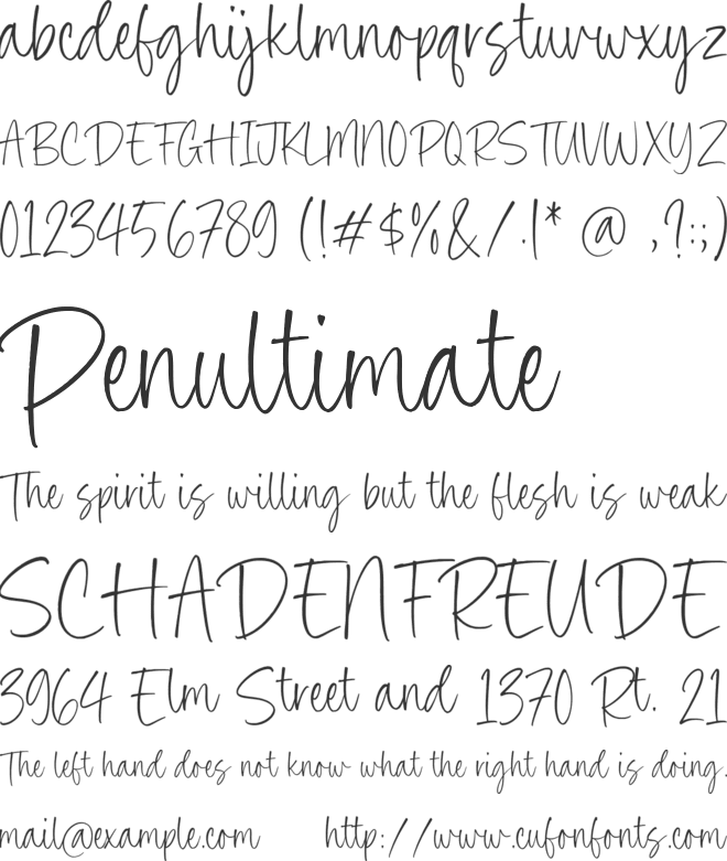 Bintang Studio font preview