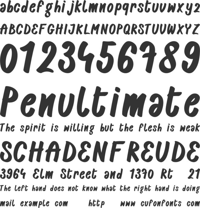 Casper Marker font preview