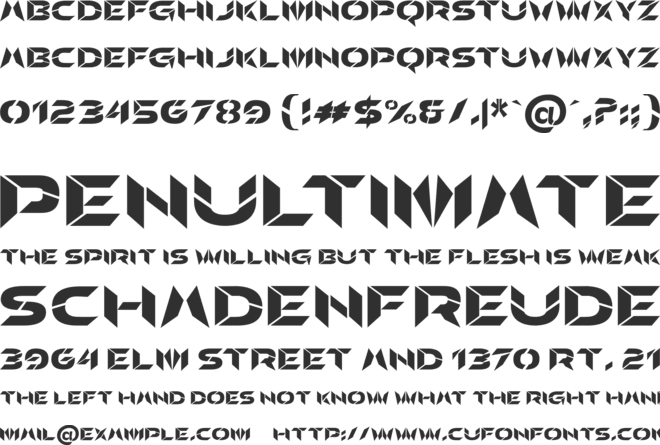 Crypto Hunter font preview