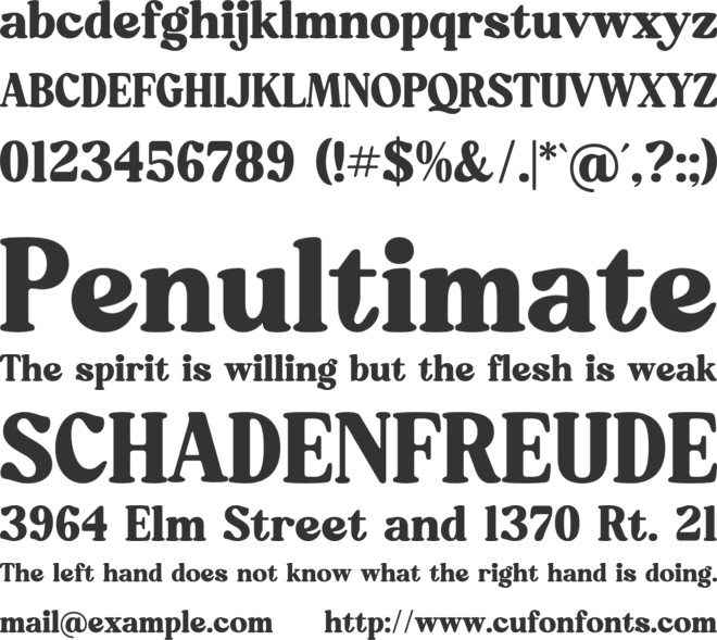 Mistys Relrica font preview