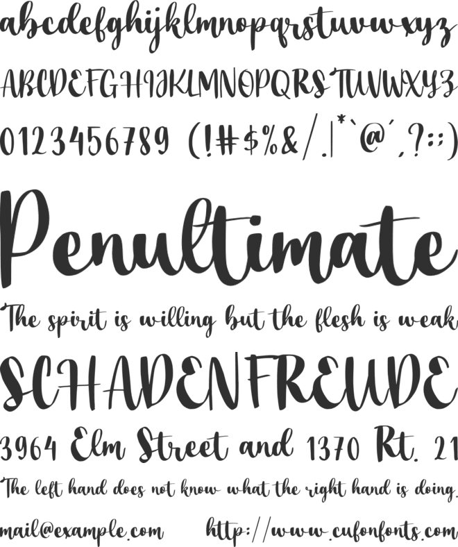 Rosemith font preview