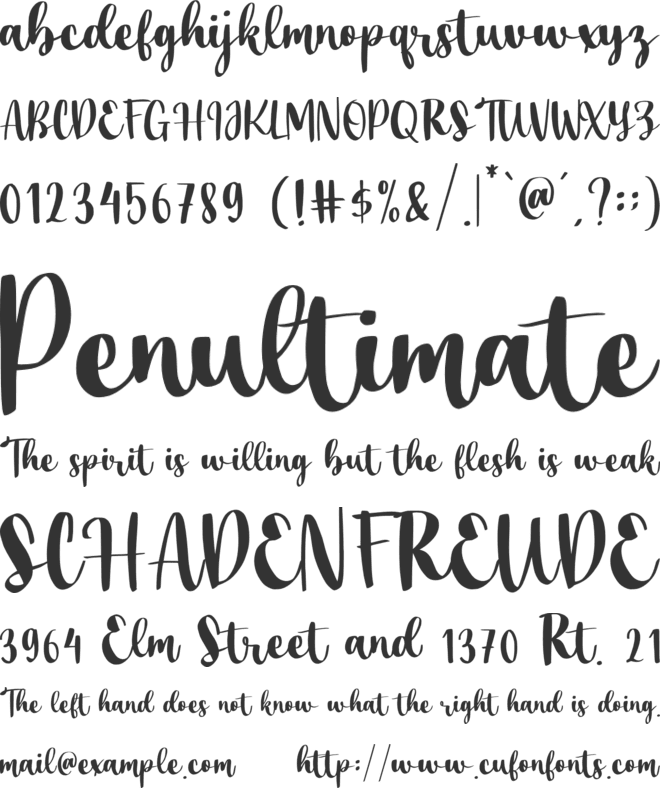 Rosemith font preview