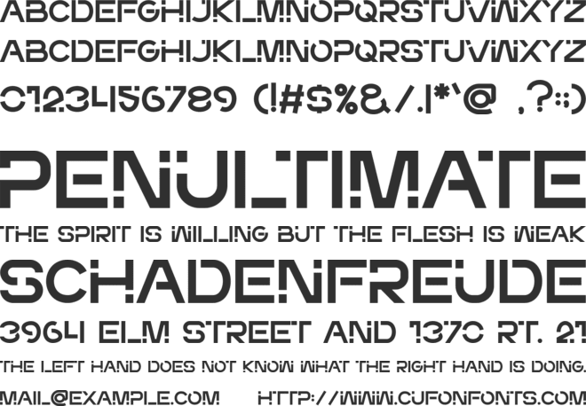Space Matic font preview