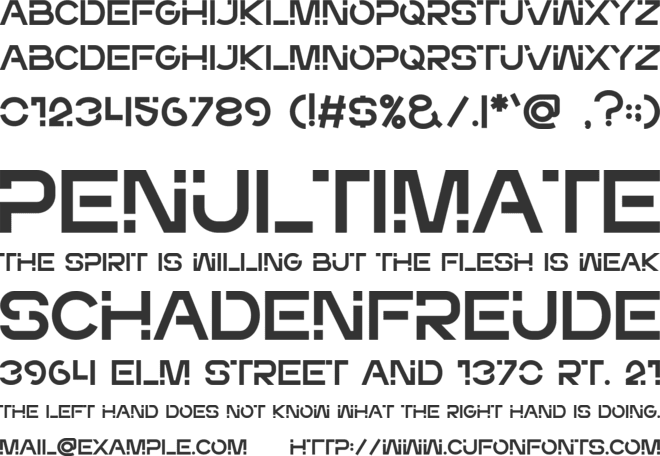 Space Matic font preview