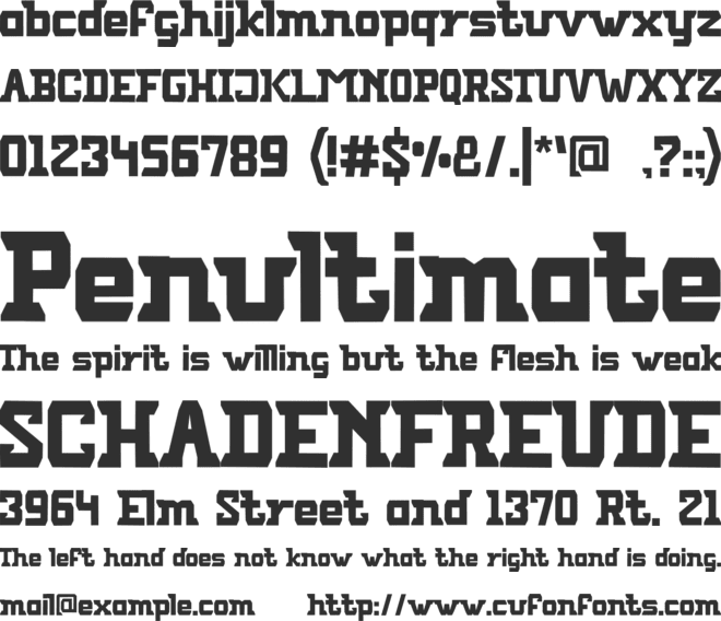 Varcity font preview