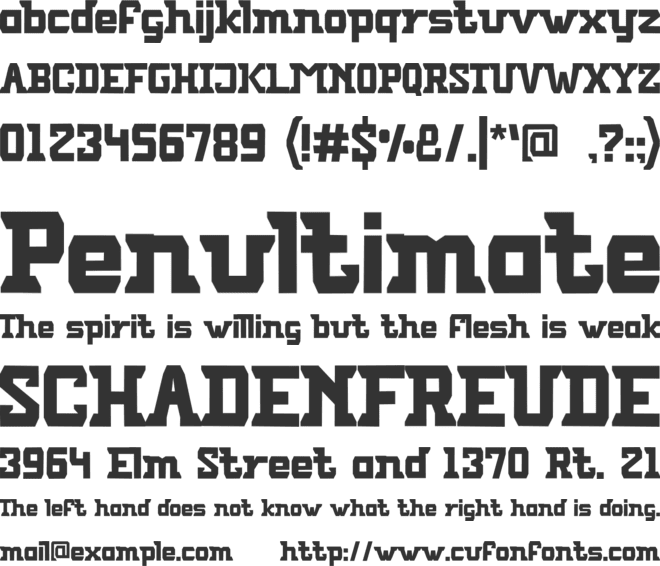 Varcity font preview