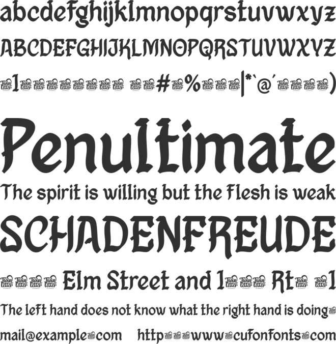 fael MAOOF Trial font preview