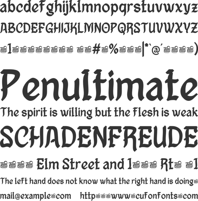 fael MAOOF Trial font preview