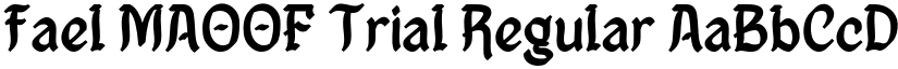 fael MAOOF Trial Regular font