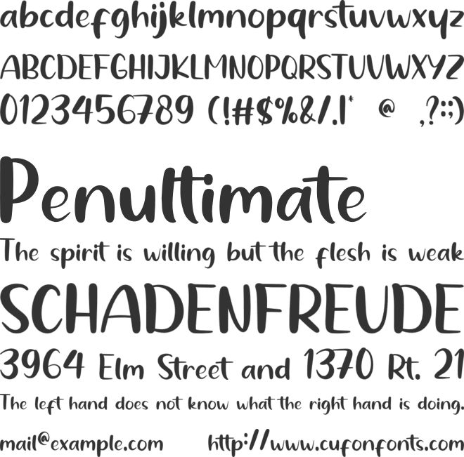 Milky Wish font preview