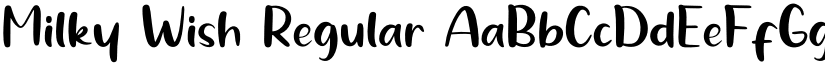 Milky Wish Regular font