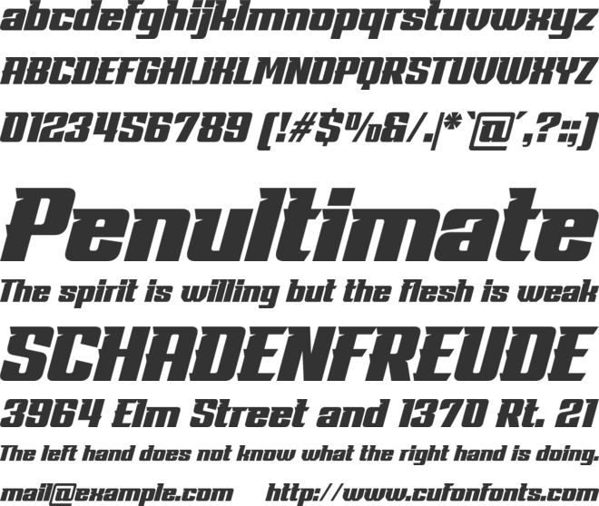 Best Racer font preview