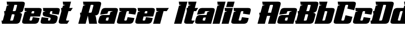 Best Racer Italic font