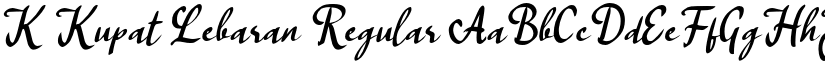 K Kupat Lebaran Regular font