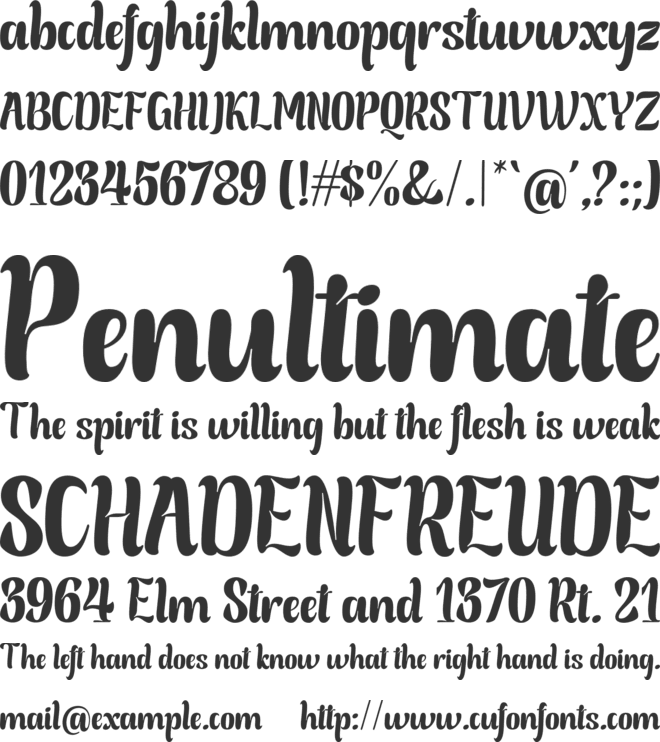 Rogithan font preview