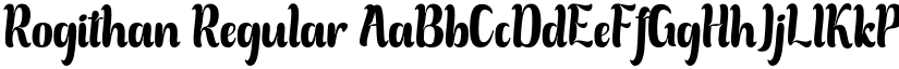 Rogithan Regular font