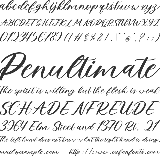 Deposta font preview