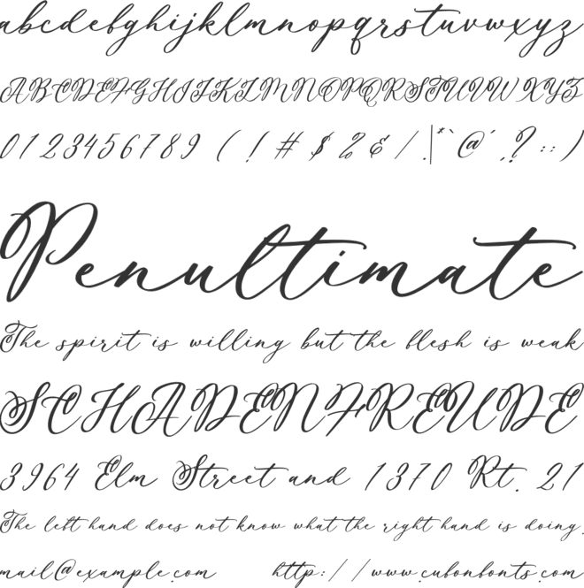 Hanstelly font preview