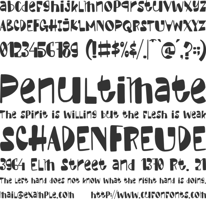 Rainsea font preview