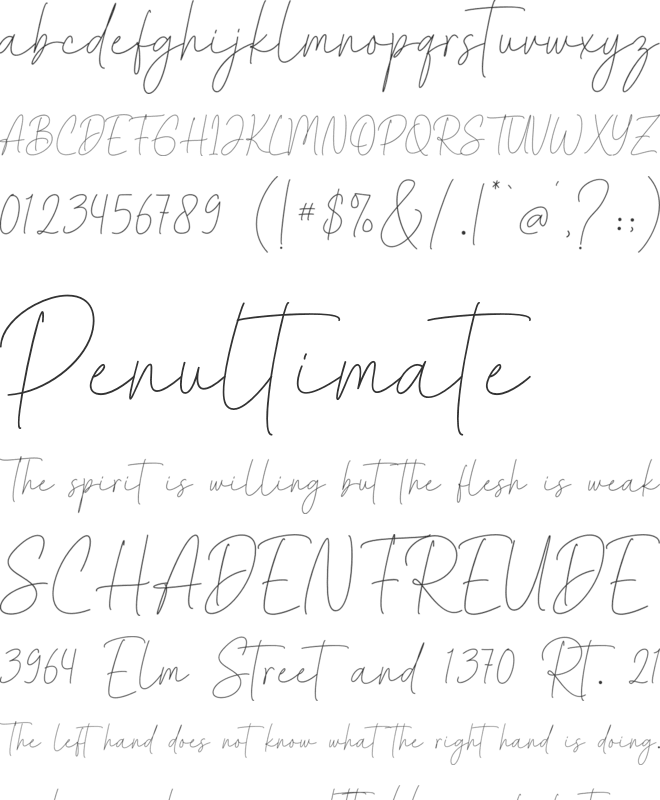 Shine Brightly font preview