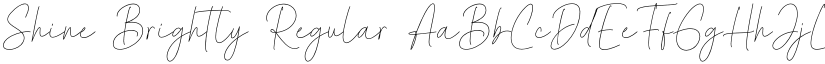 Shine Brightly Regular font
