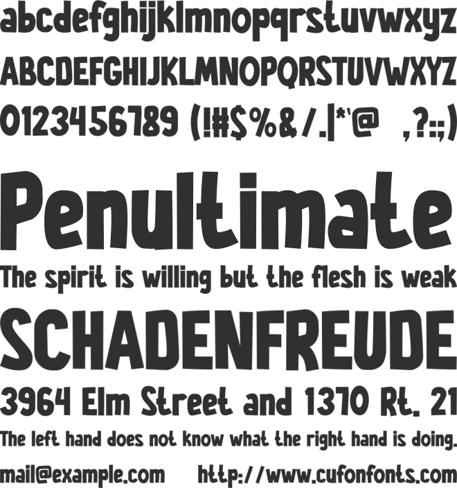PANICKO font preview