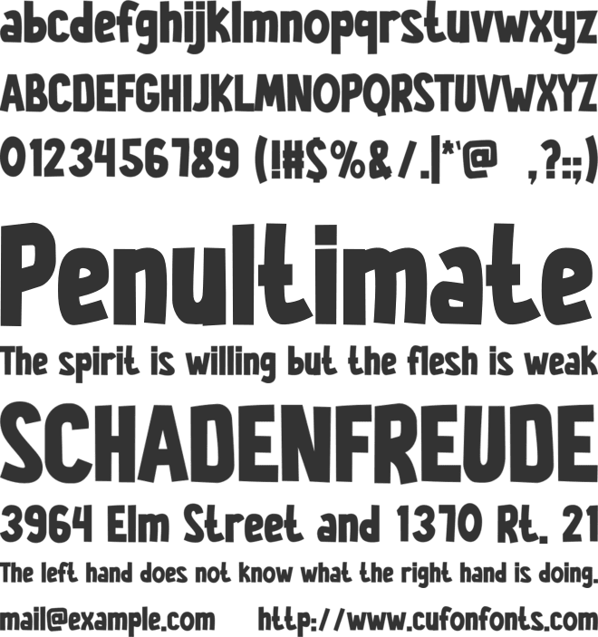 PANICKO font preview