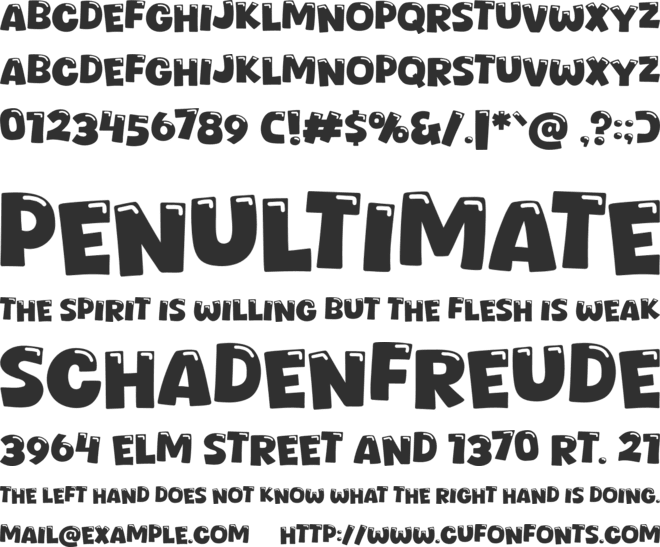 Dinofiles font preview
