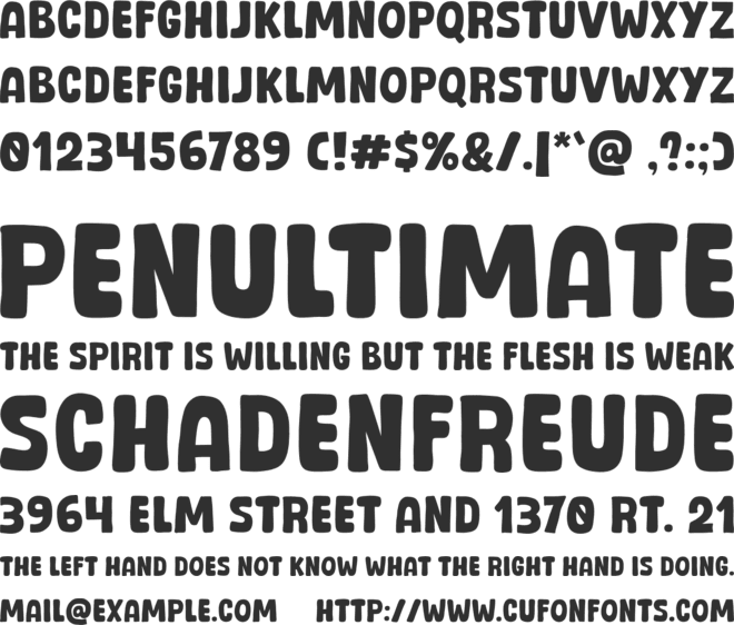 Chatlong font preview