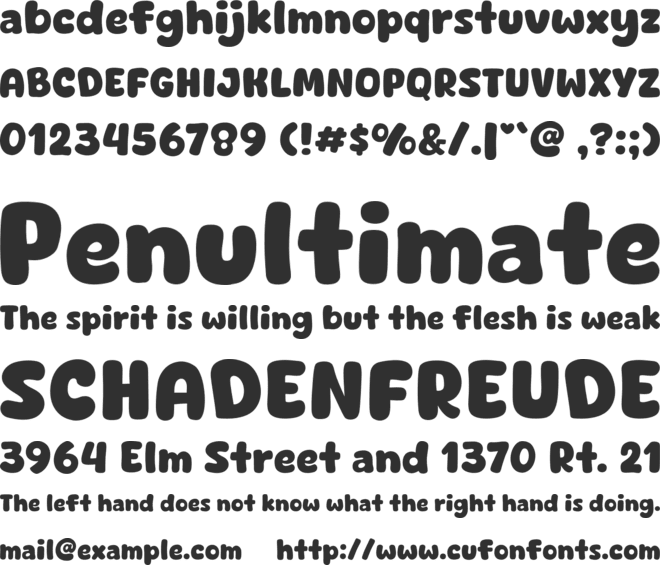 Cute Dino font preview