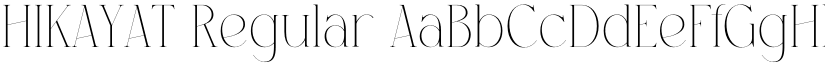 HIKAYAT Regular font