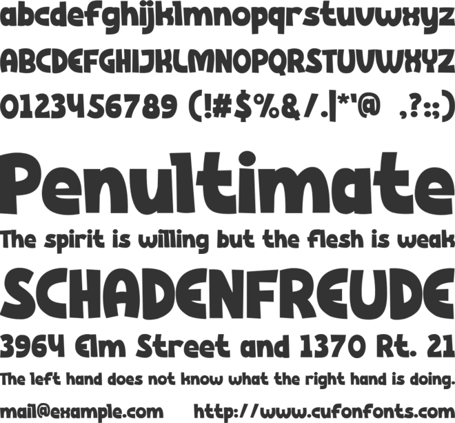 Deluna font preview